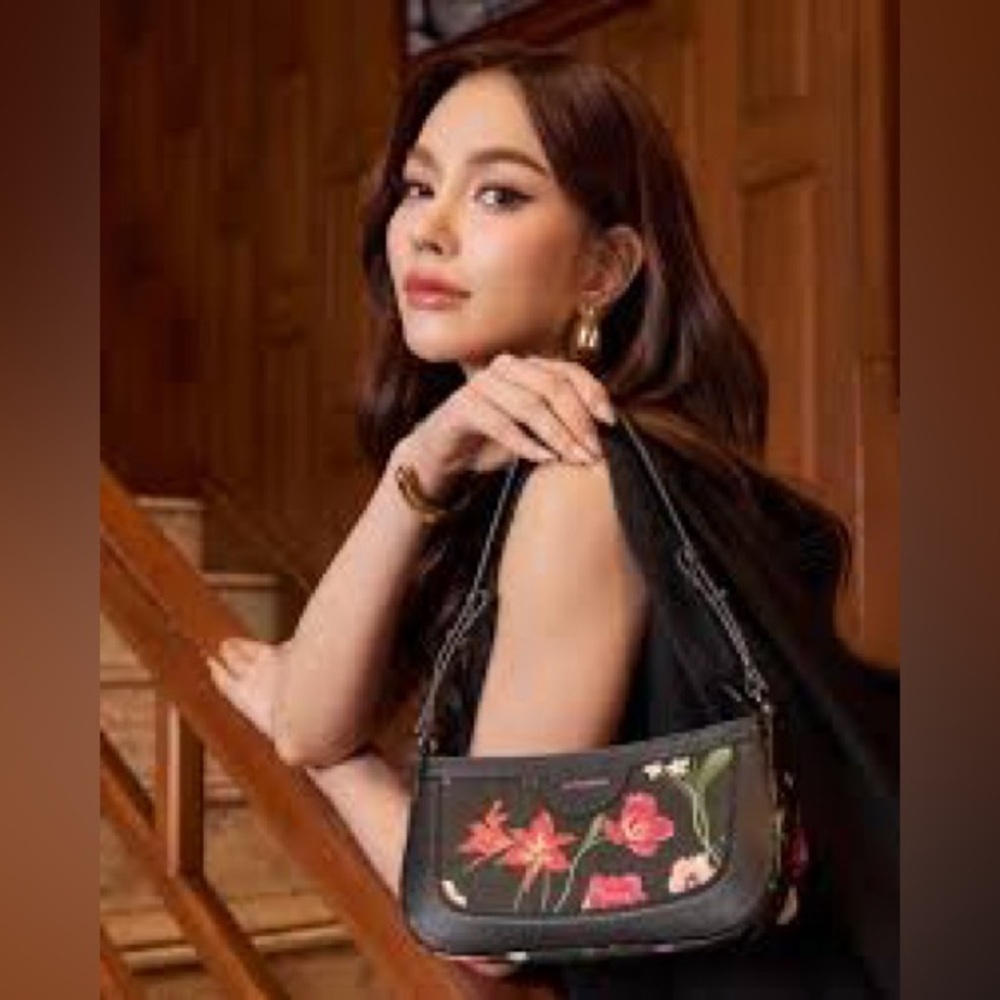 NWT Jim Thompson Flower Garden Silk Twill Bolo Mini Bag